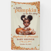 African American Baby Girl Pumpkin Baby Shower