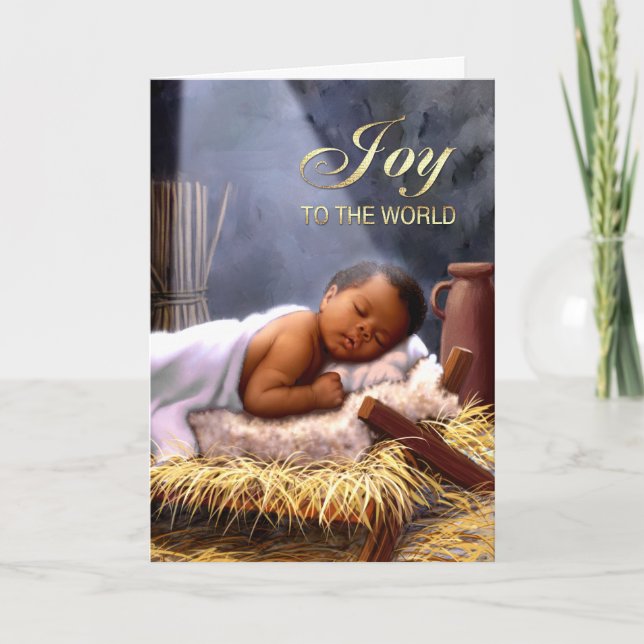 African American Baby Jesus Christmas Cards (Front)