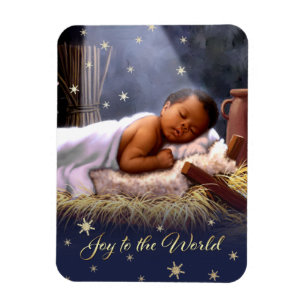 African American Baby Jesus Christmas Magnets