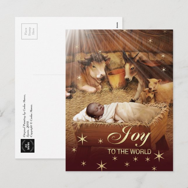 African American Baby Jesus Christmas Postcards (Front/Back)