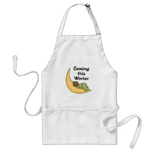 African American Baby on Moon Winter Standard Apron