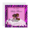 African American Baby Shower Girl Hot Pink Zebra