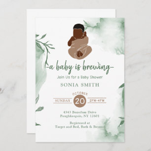 African American Baby shower Invitation