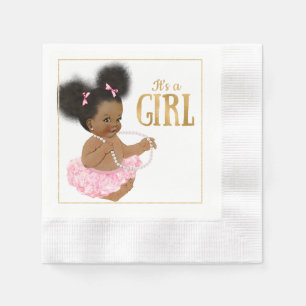 African American Baby Shower Paper Napkins