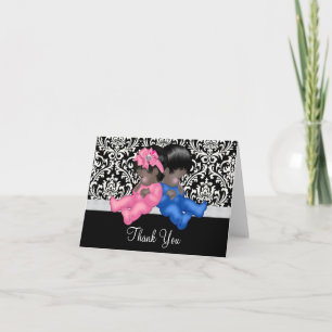 African American Baby Shower Thank You Card