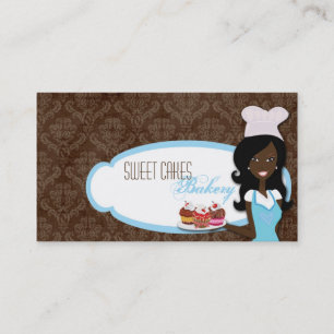 African American Baker Cup Cakes Business Card