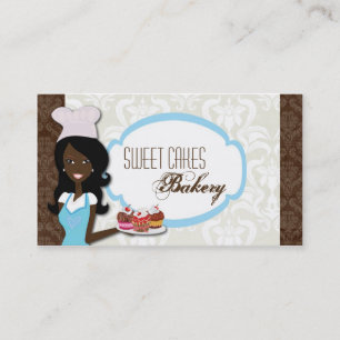 African American Baker Cup Cakes Business Card