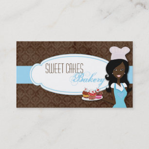 African American Baker Cup Cakes Business Card