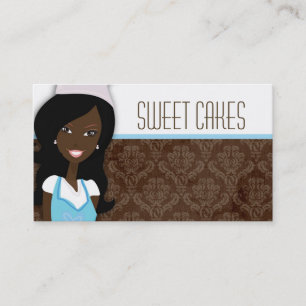 African American Baker Cup Cakes Business Card