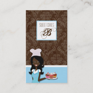 African American Baker Cup Cakes Business Card