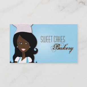 African American Baker Cup Cakes Business Card
