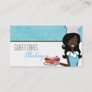 African American Baker Cup Cakes Business Card