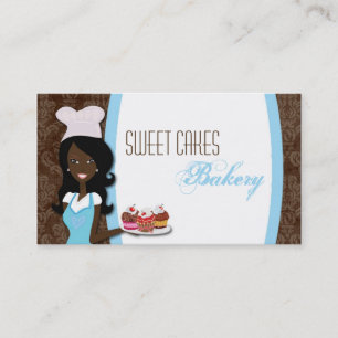 African American Baker Cup Cakes Business Card