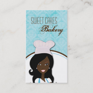 African American Baker Cup Cakes Business Card