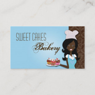 African American Baker Cup Cakes Business Card