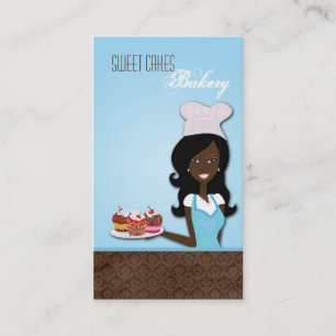 African American Baker Cup Cakes Business Card