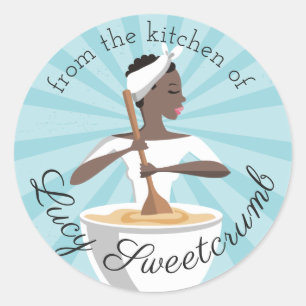 African American baker from the kitchen of sticker