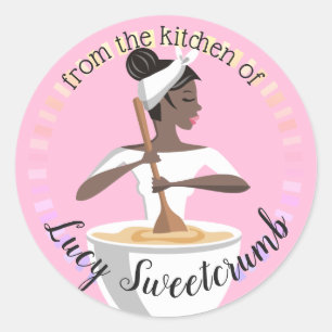 African American baker from the kitchen of sticker