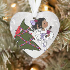 African American Ballerina Christmas Ornament