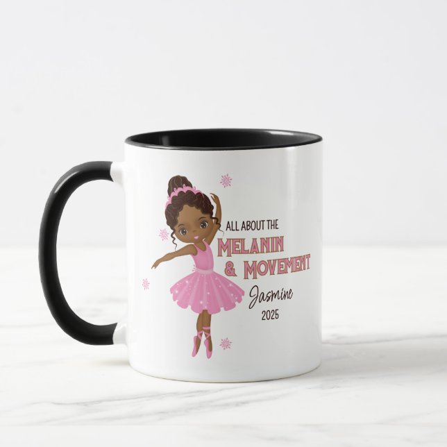 African American Ballerina Coffee Mug (Left)