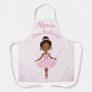 African American Ballerina Pink Tutu Apron