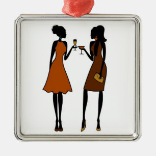 **AFRICAN AMERICAN** BEAUTIFUL LADIE'S METAL TREE DECORATION