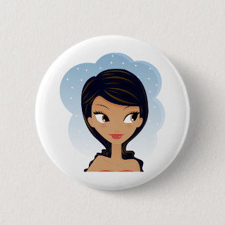 African American beauty 6 Cm Round Badge