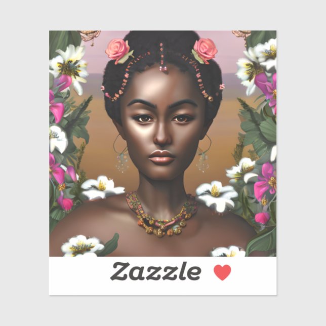 African-American Beauty AI Art (Sheet)