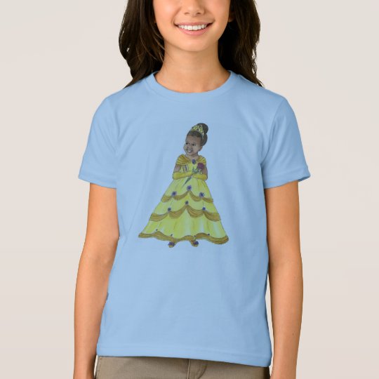 African American Beauty Princess ringer tshirt