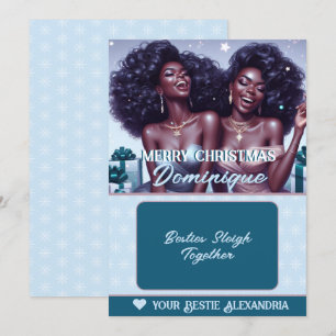 African American BFF Christmas Gift Card Holder