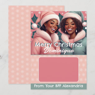African American BFF Christmas Gift Card Holder