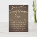 African American Birthday Card for Mum<br><div class="desc">Birthday Greeting Card for African-American Mum,  Mother,  and Mama. "For a Very Special Mother. You Mean the World to Me."</div>