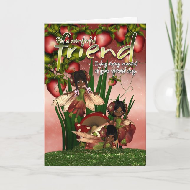 African American Birthday Card - Friend - Moonies (Front)