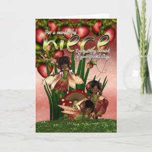 African American Birthday Card - Niece - Moonies C