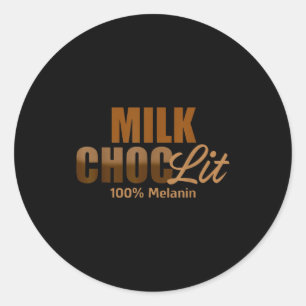 African American Black Afro Women Milk Choc-lit 10 Classic Round Sticker
