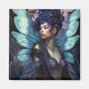 African American Black Fairy Fantasy Art Magnet