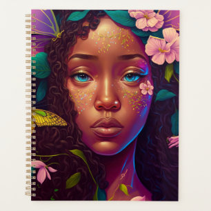 African American Black Fairy Fantasy Art Planner