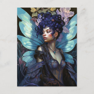 African American Black Fairy Fantasy Art Postcard