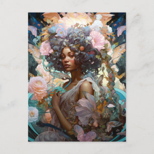 African American Black Fantasy Art Postcard