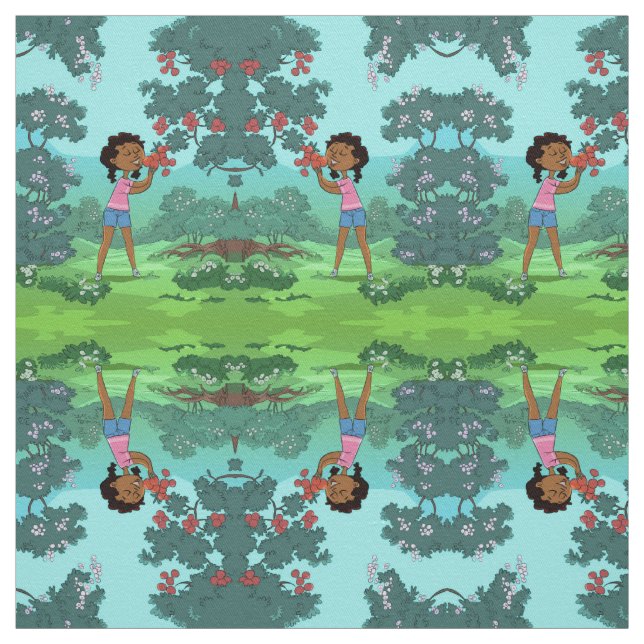 African American black girl Fabric (Swatch)