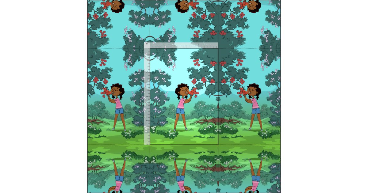 African American black girl Fabric Zazzle