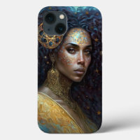 African American Black Goddess Queen Fantasy Art C