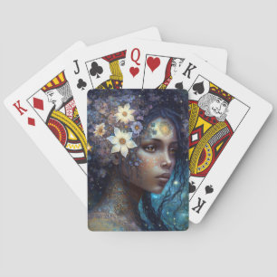 African American Black Goddess Queen Fantasy Art P Playing Cards