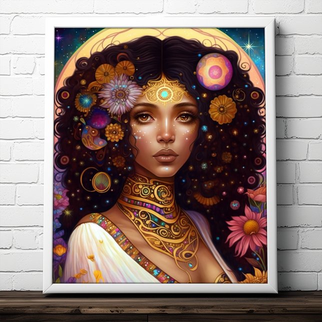 African American Black Goddess Queen Fantasy Art Poster (Creator Uploaded)