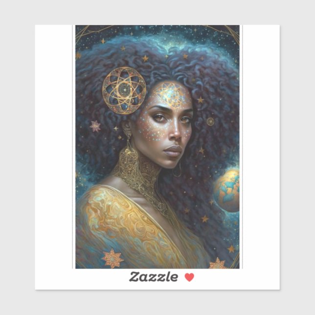 African American Black Goddess Queen Fantasy Art S (Sheet)