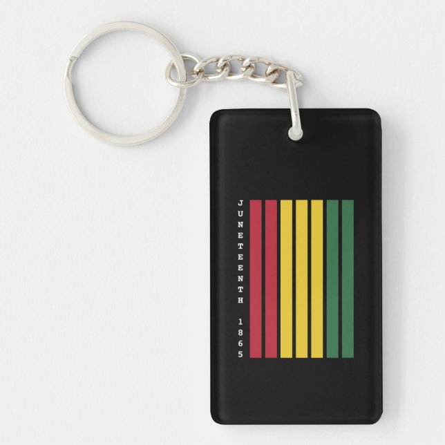African American Black History Juneteenth 1865 Key Ring (Front)