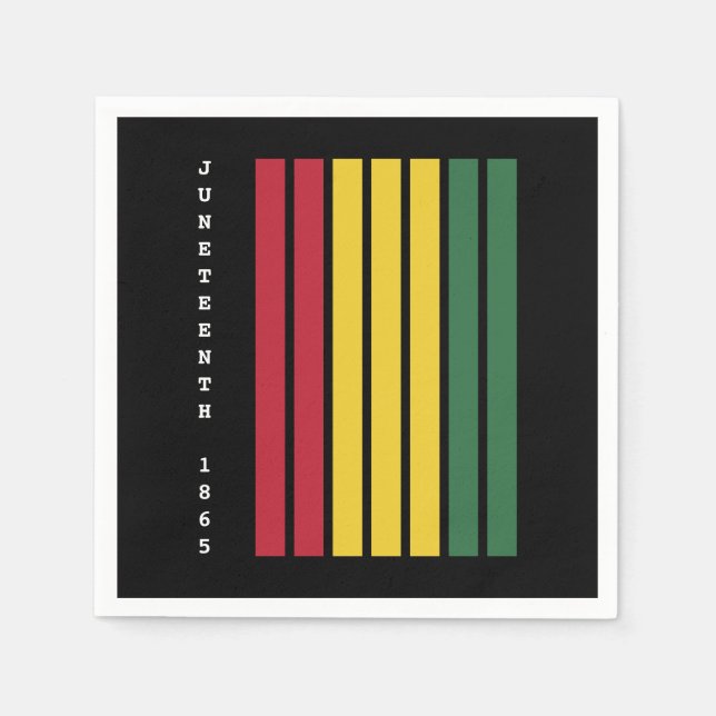 African American Black History Juneteenth 1865 Napkin (Front)