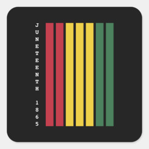 African American Black History Juneteenth 1865 Square Sticker