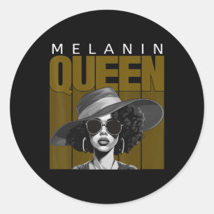 African American Black History - Juneteenth Melani Classic Round Sticker