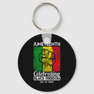 African american black history month juneteenth key ring